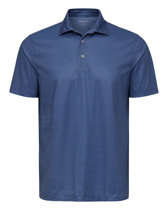 Front view of Aiken Striped Polo