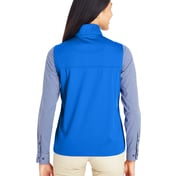 Back view of Ladies’ Techno Lite Three-Layer Knit Tech-Shell Quarter-Zip Vest