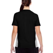 Back view of Ladies’ Short-Sleeve Athletic V-Neck Tournament Jersey