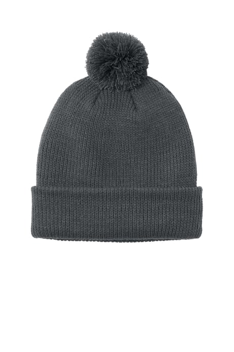 Front view of Cozy Pom Beanie