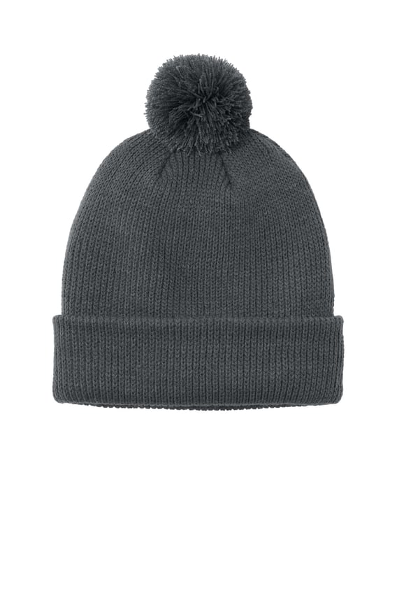 Front view of Cozy Pom Beanie