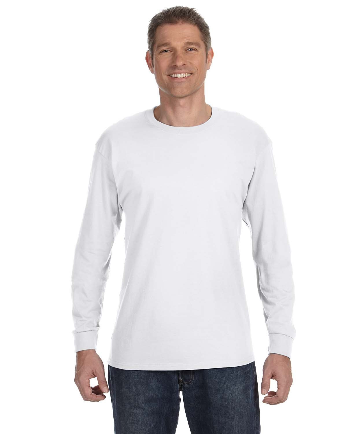 Front view of Adult Heavy Cotton™ Long-Sleeve T-Shirt