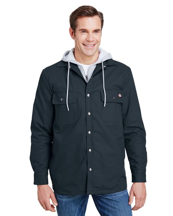 Front view of Men’s Hooded Duck Quilted Shirt Jacket