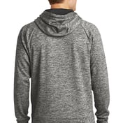 Back view of PosiCharge® Electric Heather Fleece Hooded Pullover