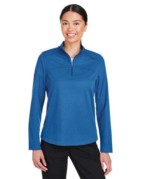Front view of Women's Express Tech Performance Pique Quarter-Zip Pullover