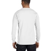 Back view of Men’s 5.2 Oz. ComfortSoft® Cotton Long-Sleeve T-Shirt