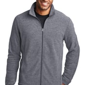 Front view of Heather Microfleece Full-Zip Jacket