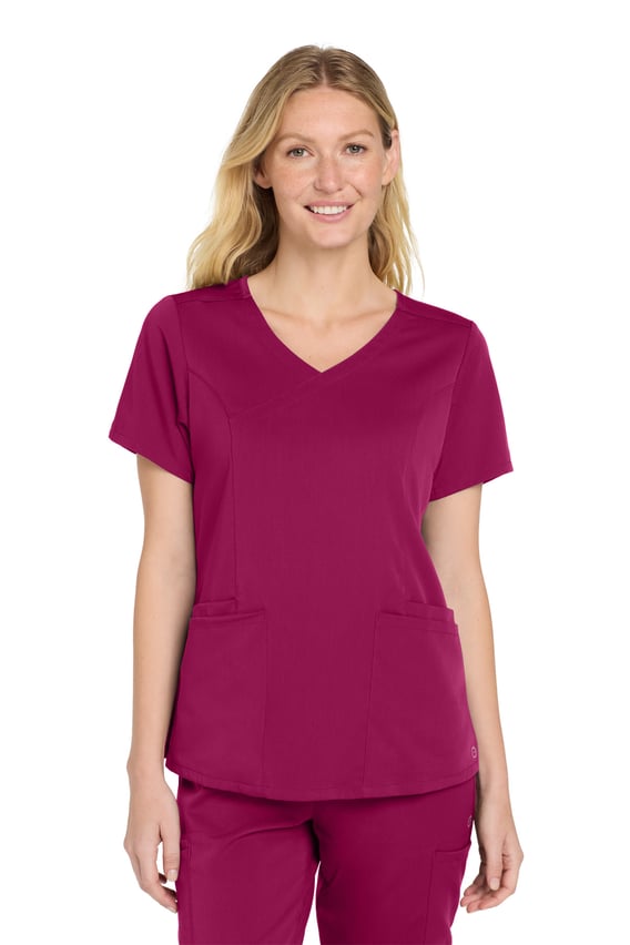 Front view of Women’s Premiere Flex Mock Wrap Top