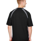 Back view of Men’s Spartan Short Sleeve Color Block Crew Neck T-Shirt