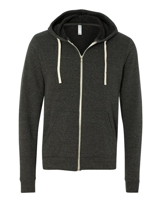 Front view of Triblend Sponge Fleece Full-Zip Hoodie