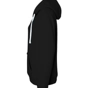 Side view of Women’s Sueded V-Neck Hooded Sweatshirt