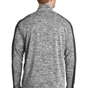 Back view of PosiCharge® Electric Heather Colorblock 1/4-Zip Pullover
