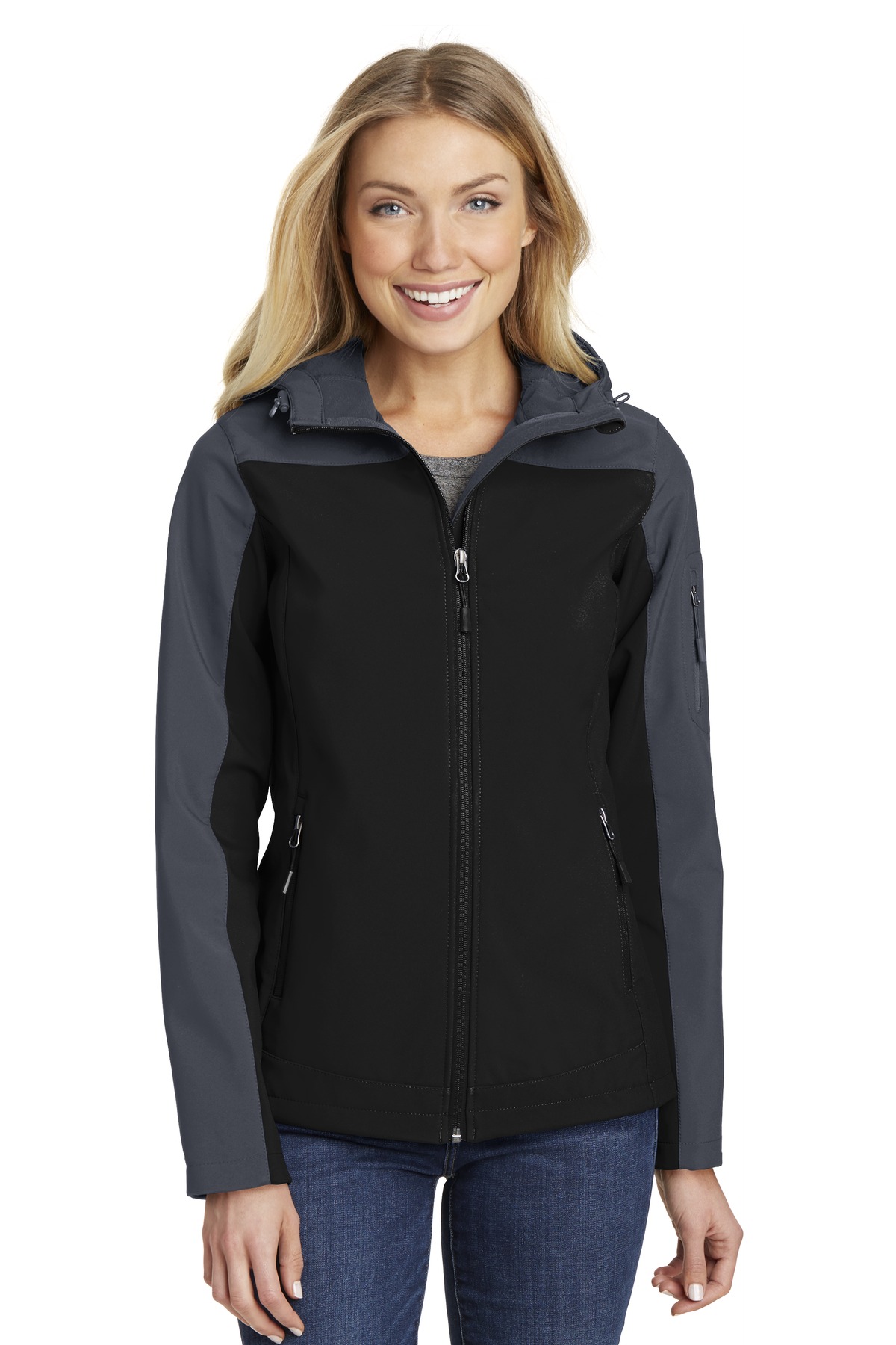 Front view of Women’s Hooded Core Soft Shell Jacket