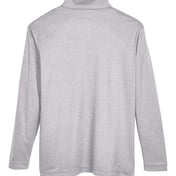 Back view of Youth Zone Sonic Heather Performance Quarter-Zip Pullolver