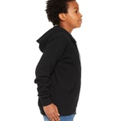 Side view of Youth Sponge Fleece Full-Zip Hooded Sweatshirt