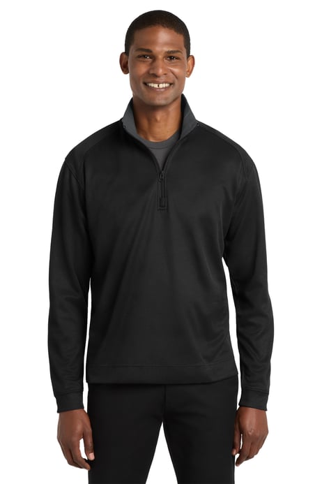 Frontview ofVertical Texture 1/4-Zip Pullover