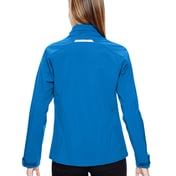 Back view of Ladies’ Excursion Soft Shell Jacket With Laser Stitch Accents