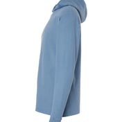 Side view of Garment-Dyed Jersey Hooded Long Sleeve T-Shirt