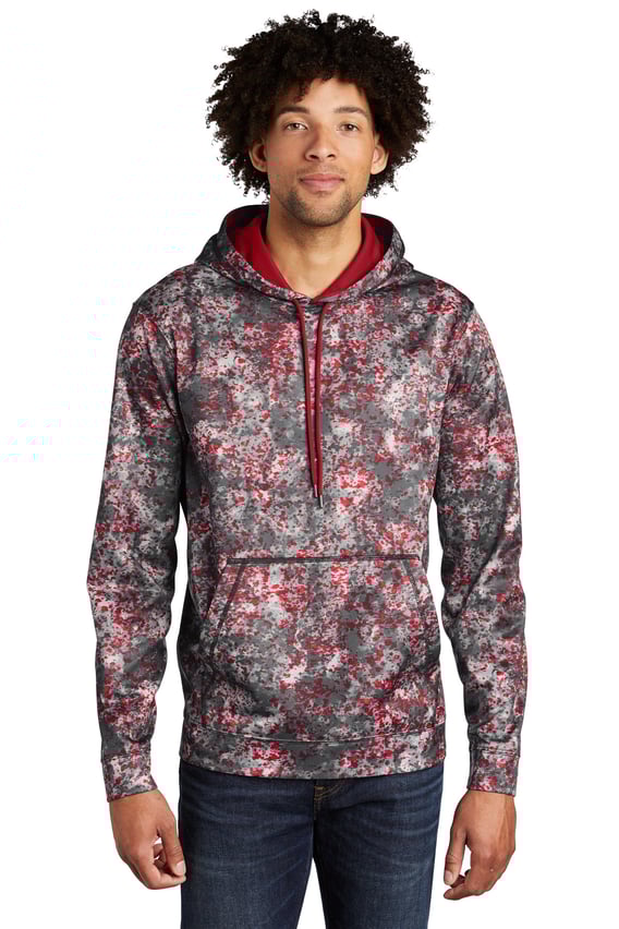 Front view of Sport-Wick® Mineral Freeze Fleece Hooded Pullover