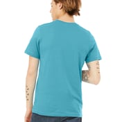 Back view of Unisex Heather CVC T-Shirt