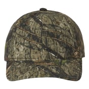 Front view of Garment-Washed Camo Cap