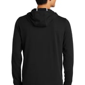 Back view of PosiCharge ® Tri-Blend Wicking Fleece Hooded Pullover