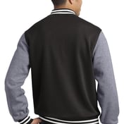 Back view of Fleece Letterman Jacket