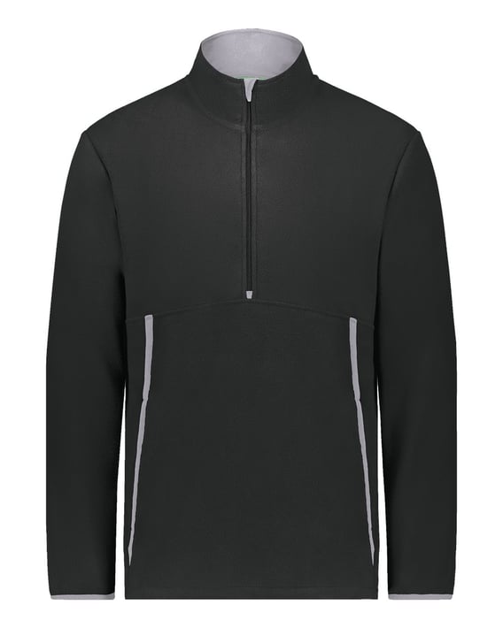 Front view of Eco Revive™ Polar Fleece Quarter-Zip Pullover