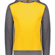 Front view of Youth Eco Revive™ Three-Season Triblend Fleece Hooded Sweatshirt