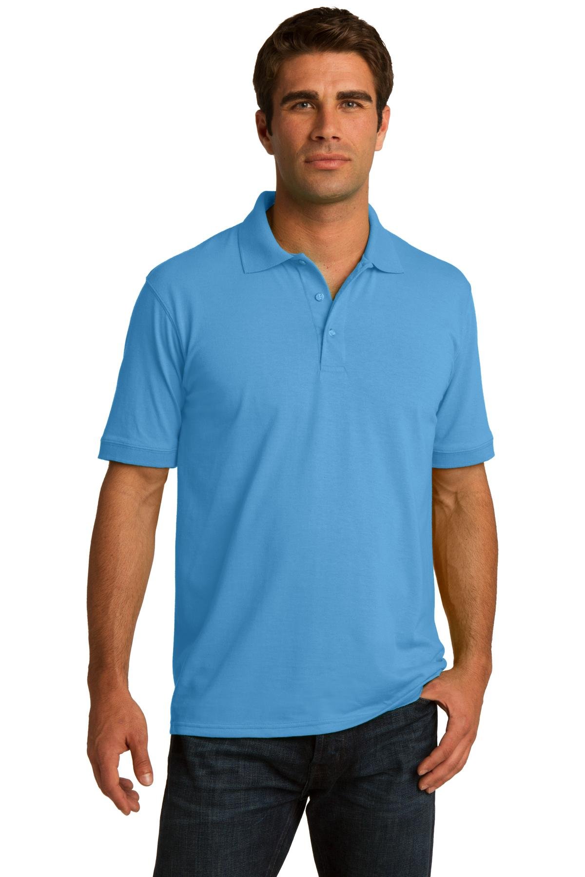 Front view of Core Blend Jersey Knit Polo