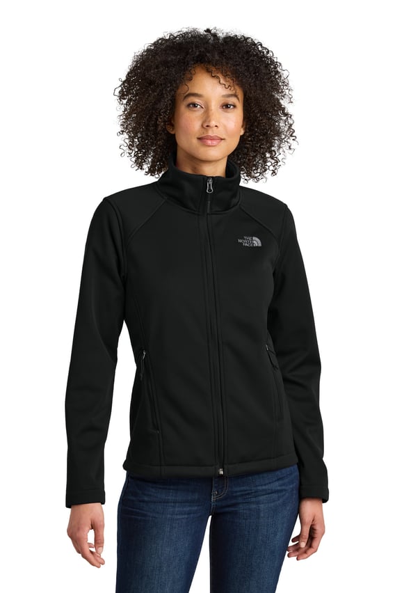 Front view of Women’s Chest Logo Ridgewall Soft Shell Jacket