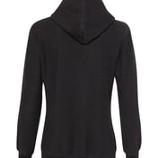 Back view of Women’s French Terry Sport Lace Scuba Hooded Pullover