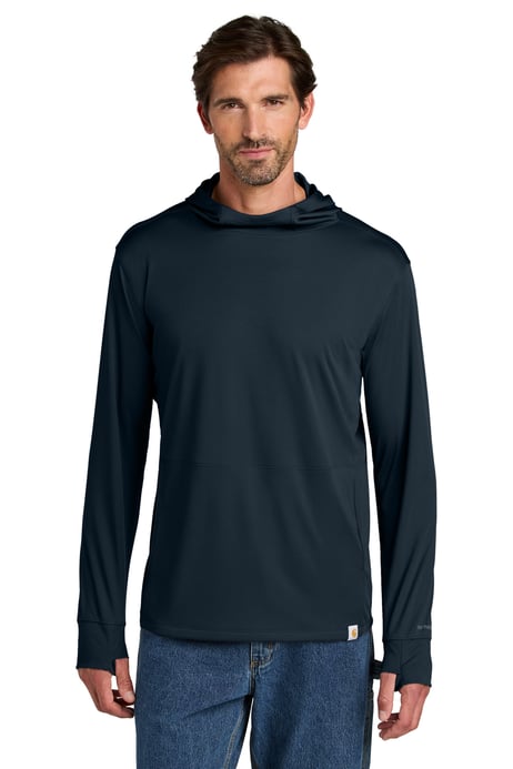 Front view of Force&reg; Sun Defender Long Sleeve Hooded T-Shirt