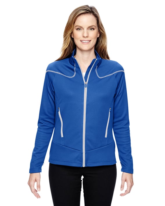 Front view of Ladies’ Cadence Interactive Two-Tone Brush Back Jacket