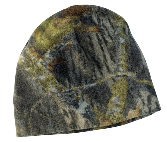 Front view of Camouflage Fleece Beanie