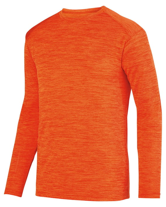 Front view of Adult Shadow Tonal Heather Long-Sleeve Training T-Shirt