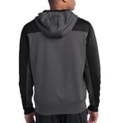 Back view of Tech Fleece Colorblock 1/4-Zip Hooded Sweatshirt