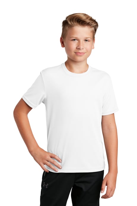 Front view of Youth PosiCharge&reg; RacerMesh&reg; Tee