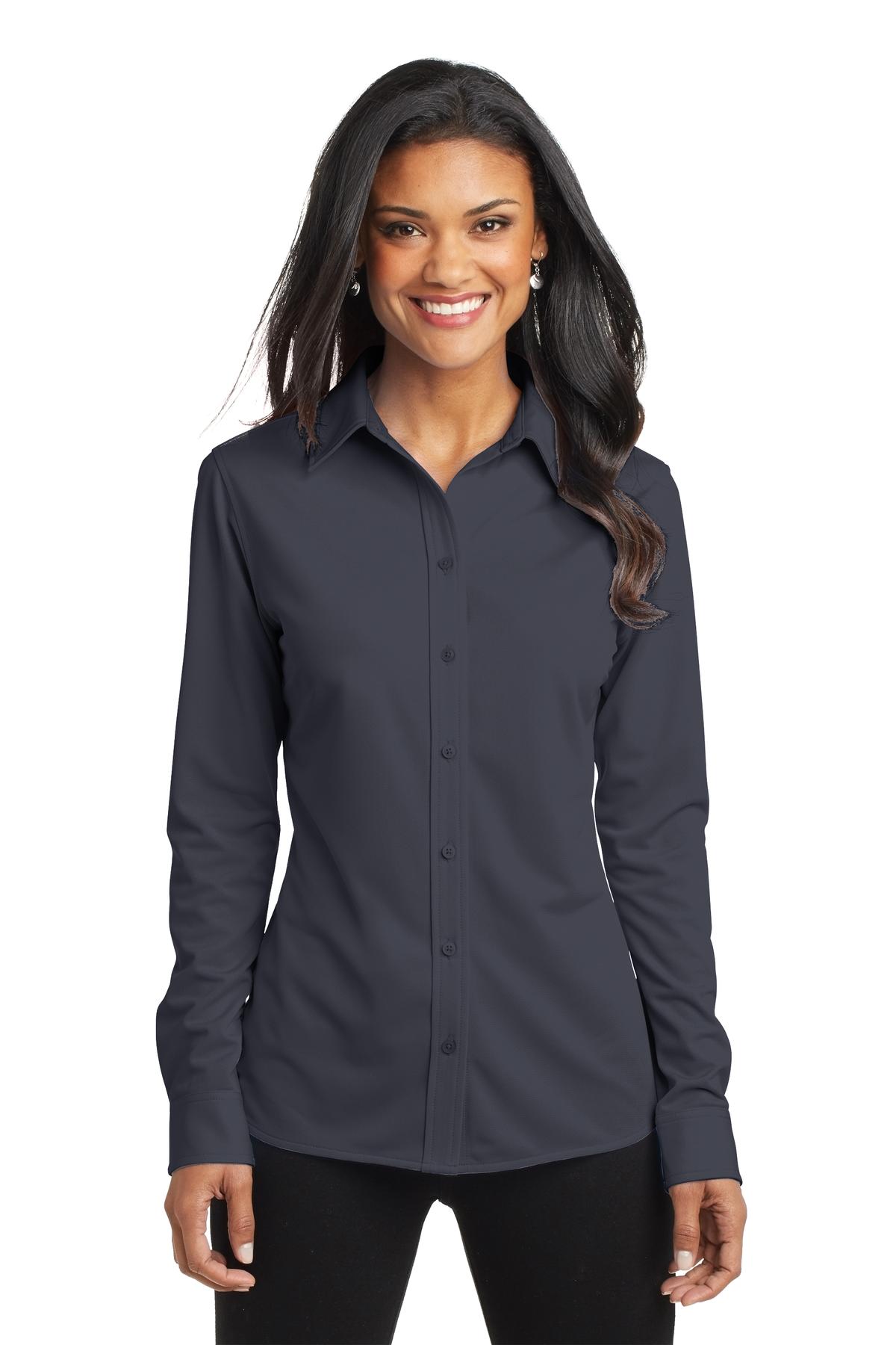 Front view of Women’s Dimension Knit Dress Shirt