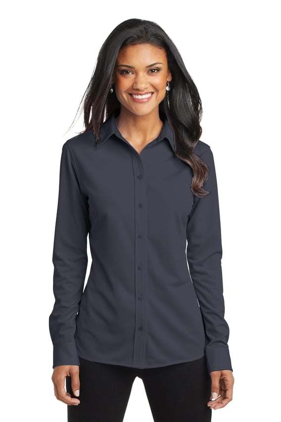 Front view of Women’s Dimension Knit Dress Shirt
