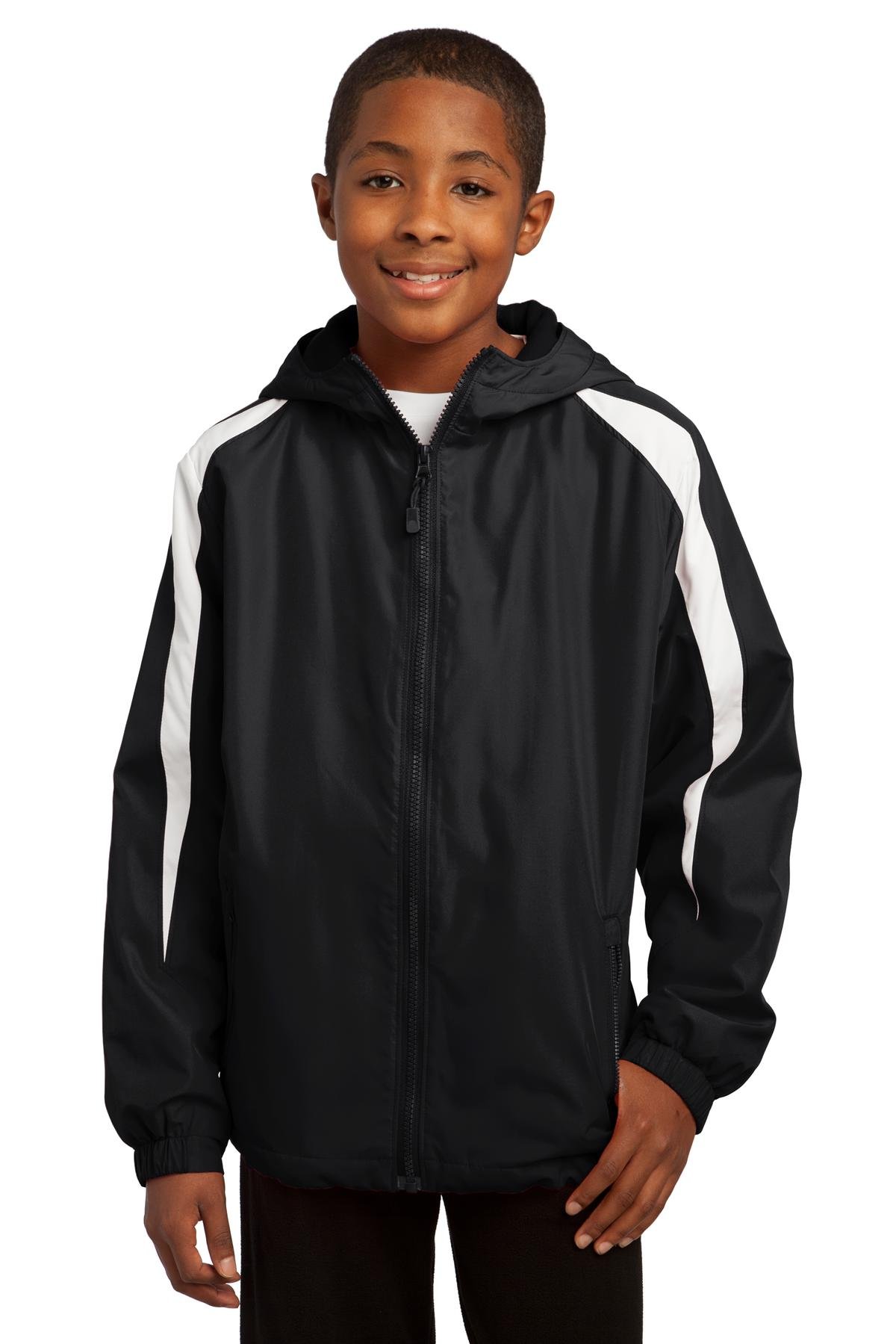 Front view of Youth Fleece-Lined Colorblock Jacket