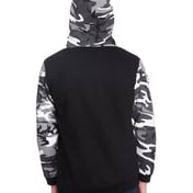 Back view of Men’s Fashion Camo Hooded Sweatshirt