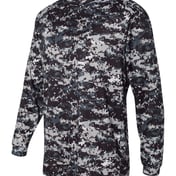 Side view of Digital Camo Long Sleeve T-Shirt