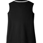 Back view of Women’s CrownLux Performance® Plaited Tipped Sleeveless Polo