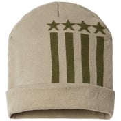 Front view of USA-Made Patriotic Cuffed Beanie