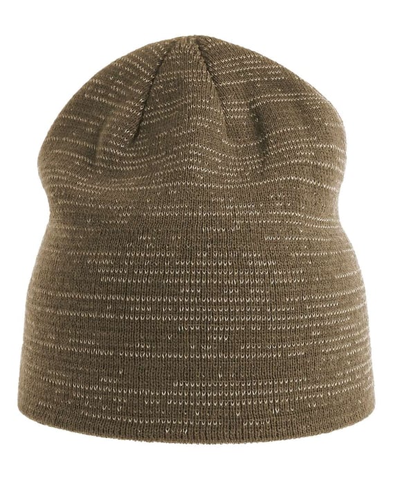 Front view of Sustainable Reflective Beanie