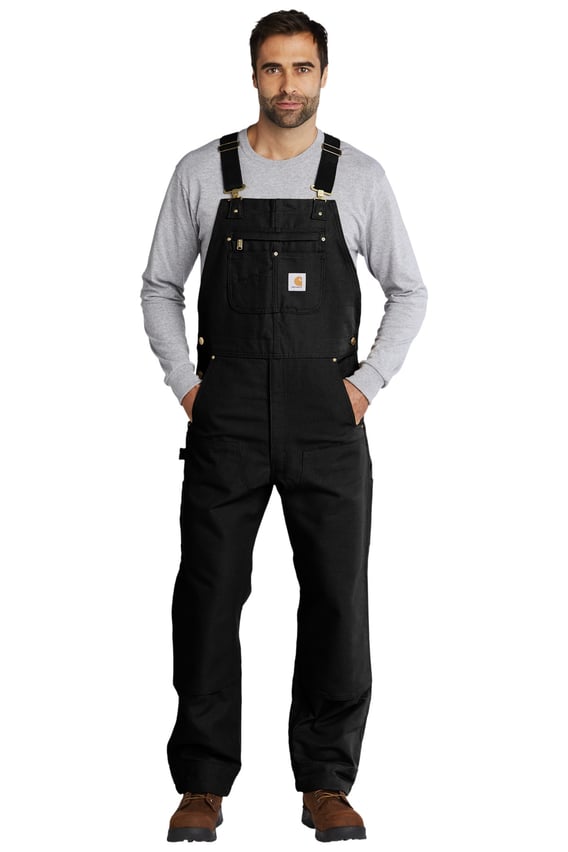 Front view of Duck Unlined Bib Overalls