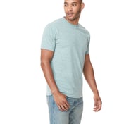 Side view of Unisex Sueded Snow Crewneck T-Shirt