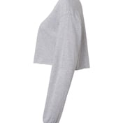 Side view of FWD Fashion Women’s Crop Long Sleeve Tee
