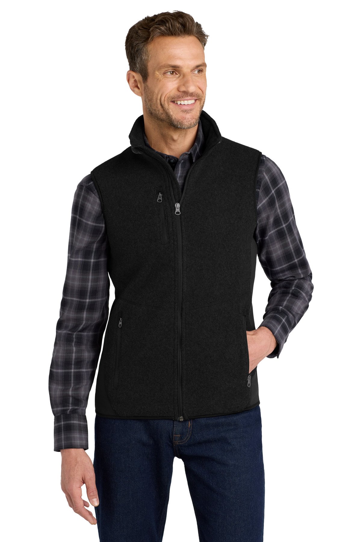 Front view of R-Tek® Pro Fleece Full-Zip Vest